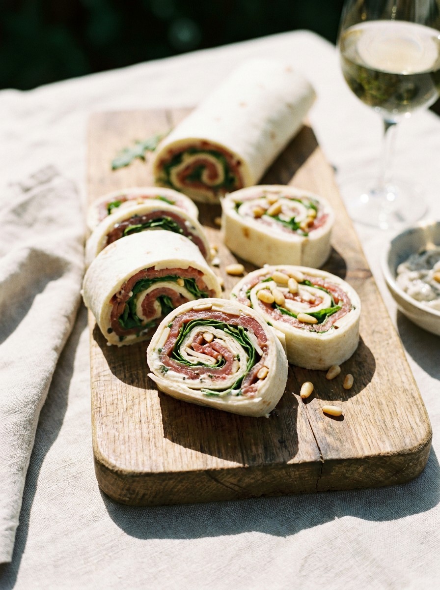 Wrap carpaccio met truffelmayonaise